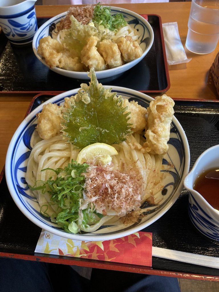 とり天ぶっかけうどん